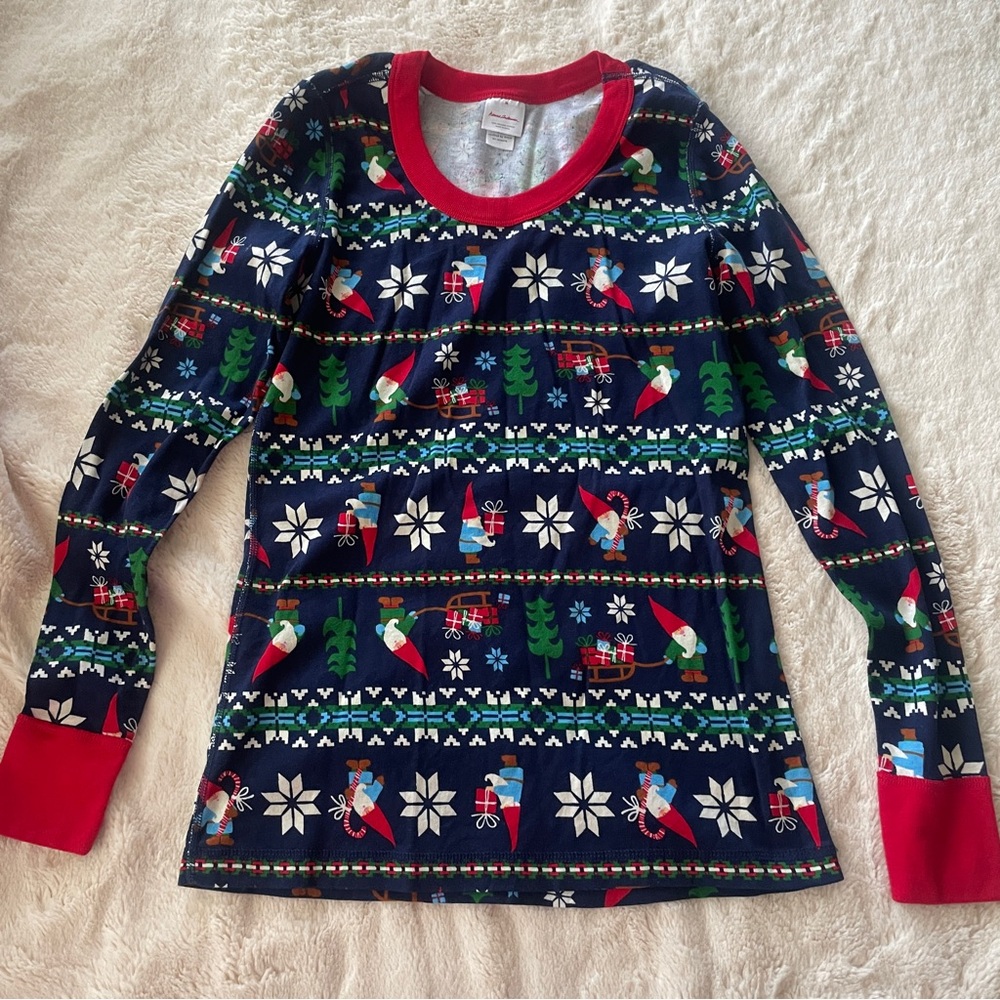 Hanna Andersson Gnome Sweet Gnome women's long-sleeved pajama top